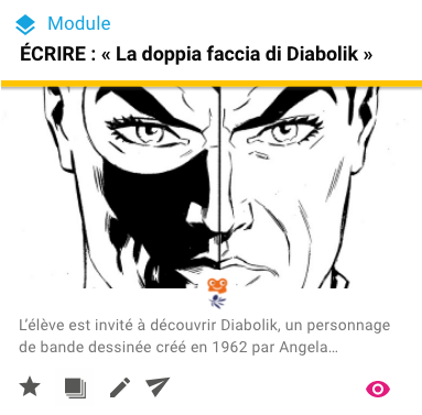 Module ÉCRIRE : à partir d’une vignette de bande dessinée « La doppia faccia di Diabolik »