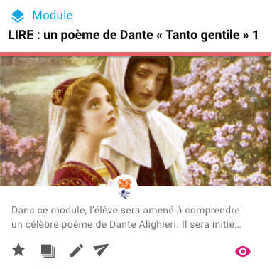 Module LIRE : un poème de Dante « Tanto gentile » 1